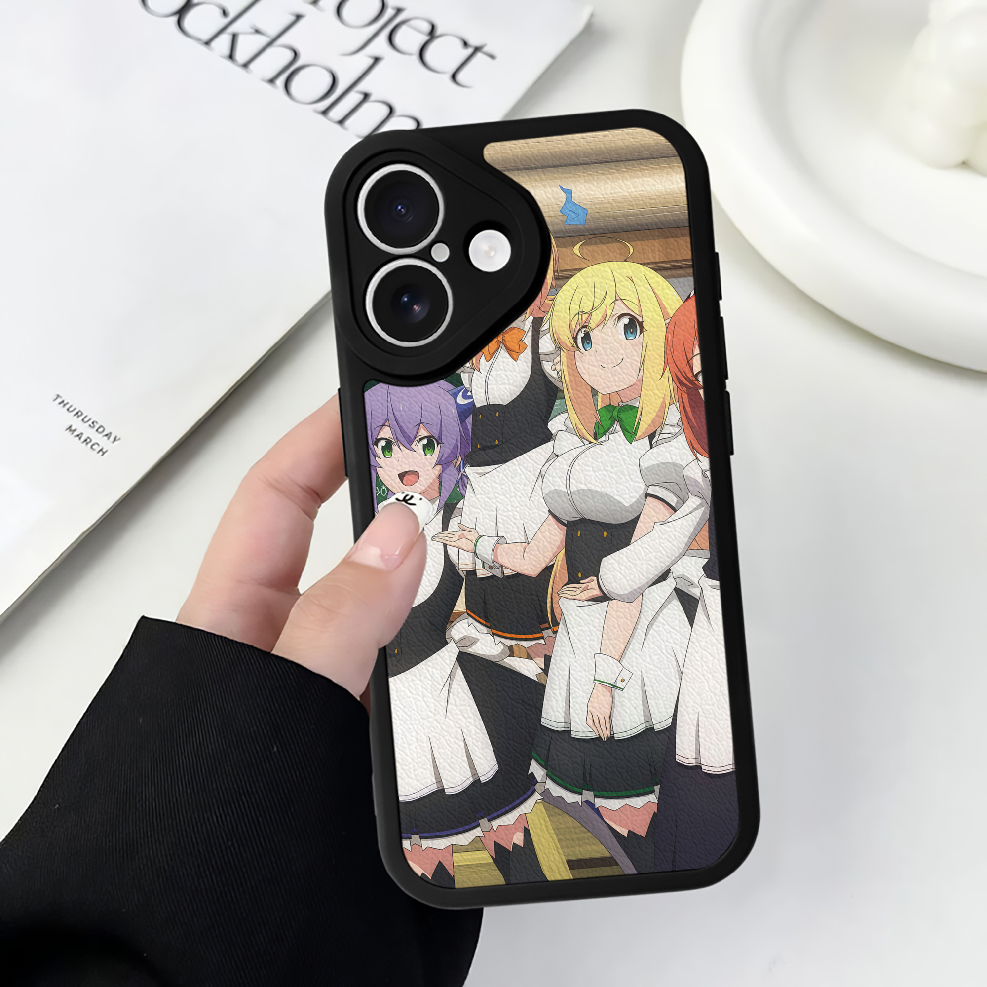 （画像用） 転スラ Regarding Reincarnated to Slime 【iPhone 16シリーズ対応】シリコンスマホケース（レザー調） 材質：シリコン